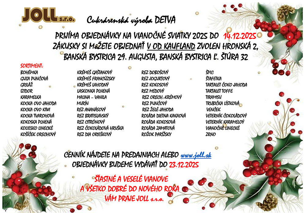 viamočné koláče joll detva